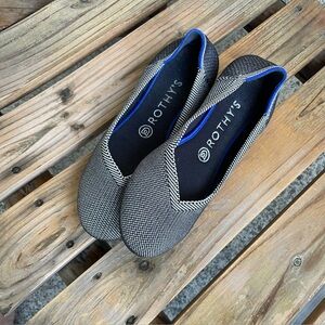 Rothy’s The Flat Birdseye Cloud Grey Round Toe Ballet Flats Size 8 RETIRED